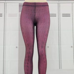 Zara Terez Yoga Pants Red Reptile Lizard Skin Print Sz XS